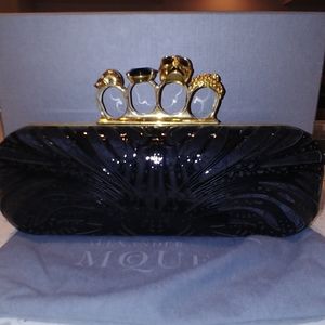 Alexander McQueen 4 ring knuckle clutch